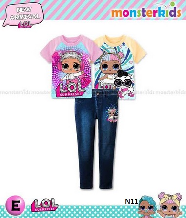 setelan 3in1 kartun lol